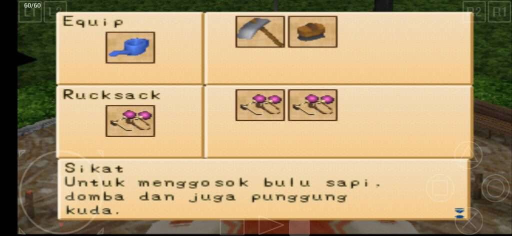 sikat atau brush harvest moon back to nature