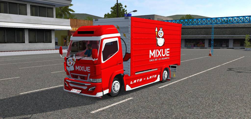 mod truck bussid canter box mixue